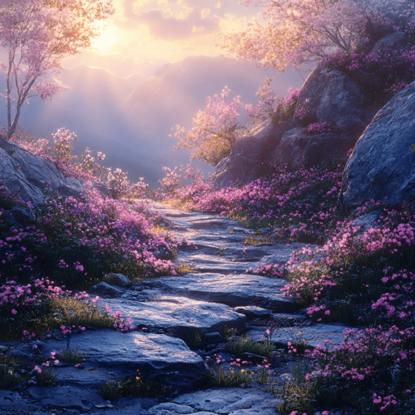 Serene Blossom Path